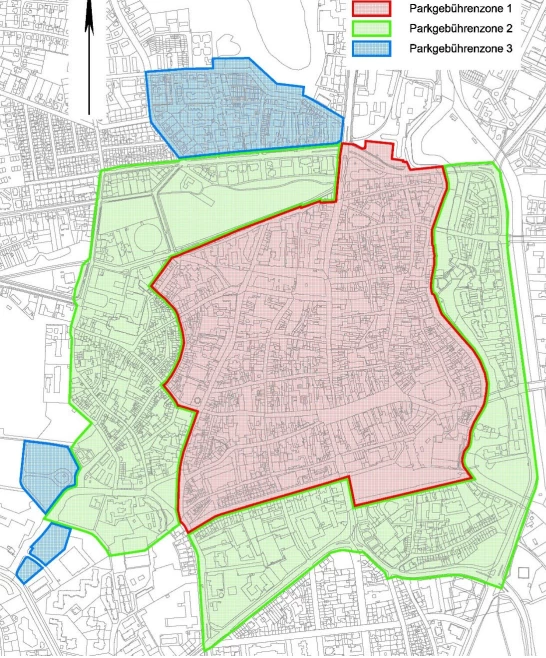 Hansestadt Lüneburg: Die neuen Parkgebühren-Zonen. 